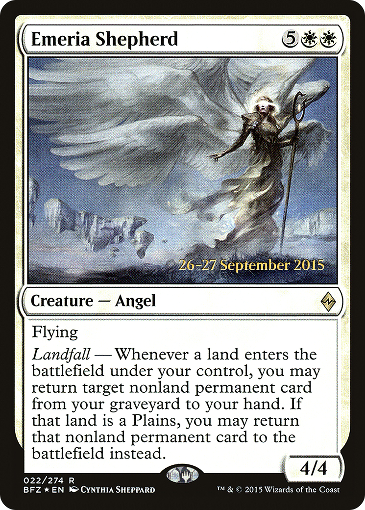 Emeria Shepherd (PRE-22S) - Battle for Zendikar Promos (Prerelease) Foil