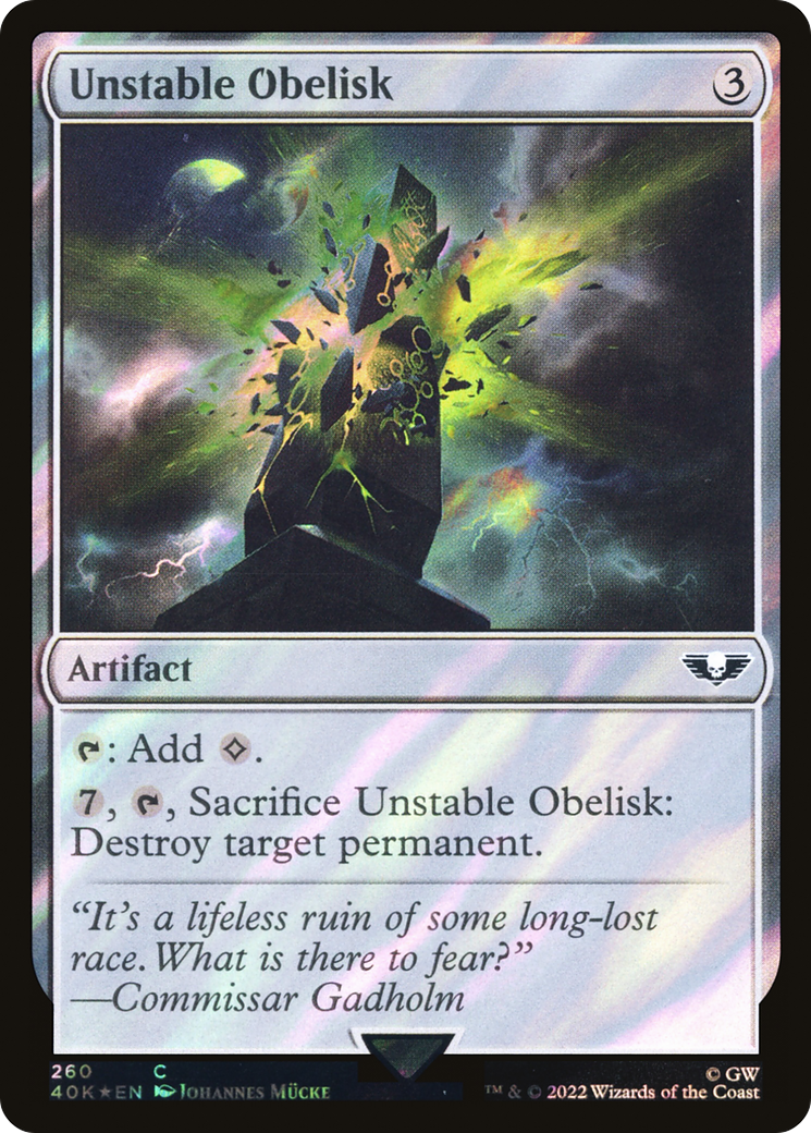 Unstable Obelisk (40K-260★) - Warhammer 40,000 Commander Foil