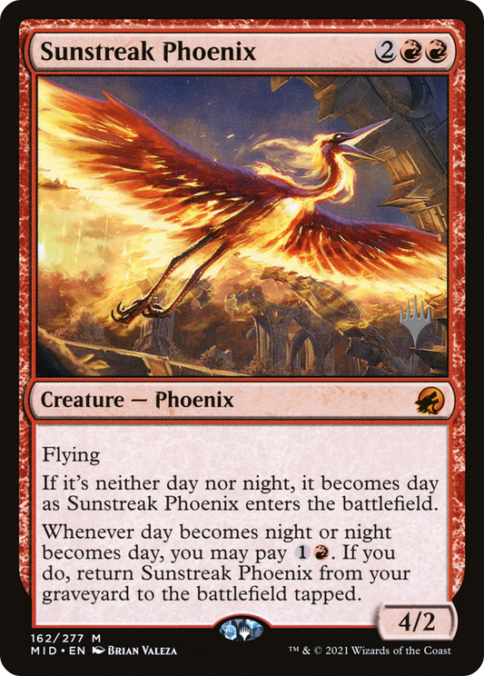 Sunstreak Phoenix (PMID-162P) - Innistrad: Midnight Hunt Promos