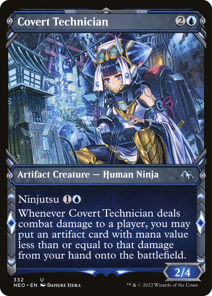 Covert Technician (NEO-332) - Kamigawa: Neon Dynasty: (Showcase) Foil