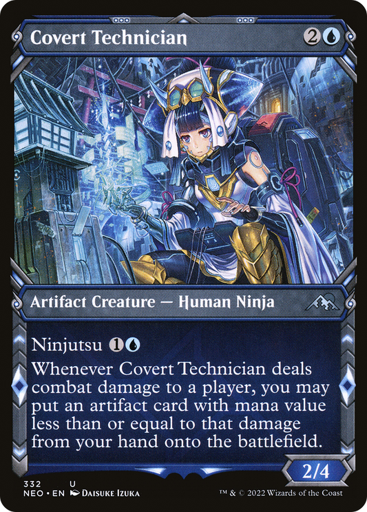 Covert Technician (NEO-332) - Kamigawa: Neon Dynasty: (Showcase) Foil