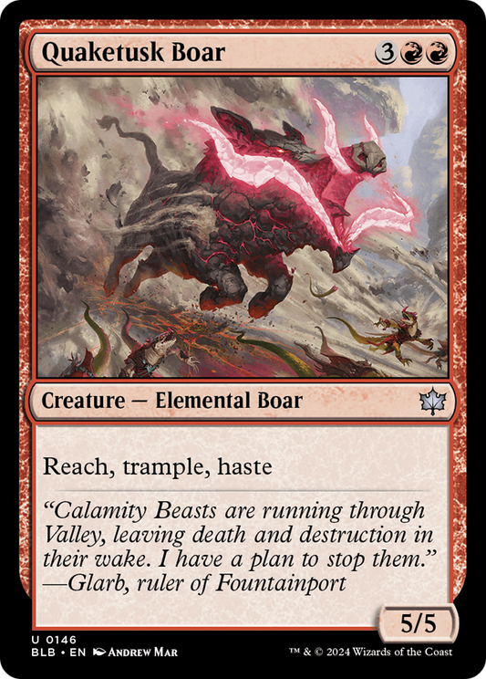 Quaketusk Boar (BLB-146) - Bloomburrow Foil