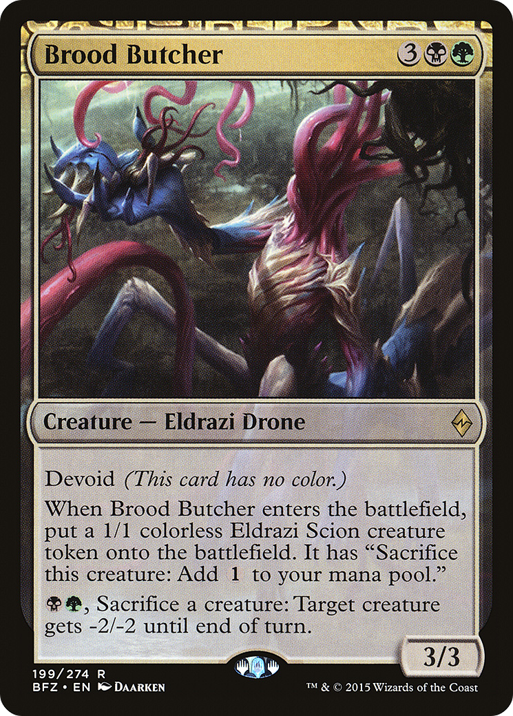 Brood Butcher  (BFZ-199) - Battle for Zendikar: (devoid)