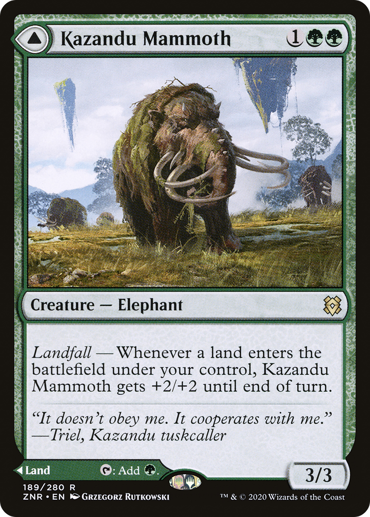 Kazandu Mammoth // Kazandu Valley (ZNR-189) - Zendikar Rising Foil