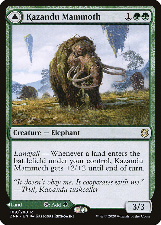 Kazandu Mammoth // Kazandu Valley (ZNR-189) - Zendikar Rising Foil