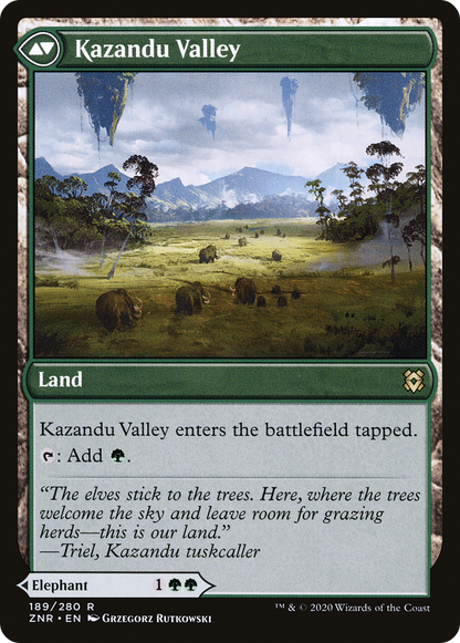 Kazandu Mammoth // Kazandu Valley (ZNR-189) - Zendikar Rising Foil