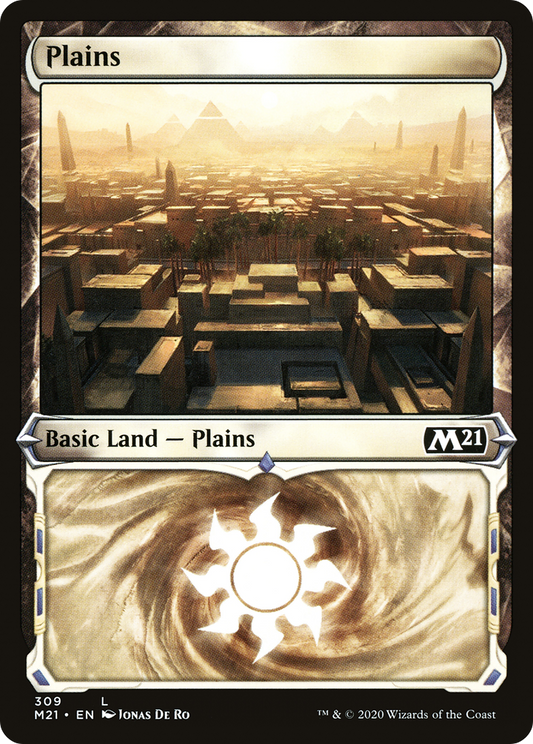 Plains (M21-309) - Core Set 2021: (Showcase) Foil