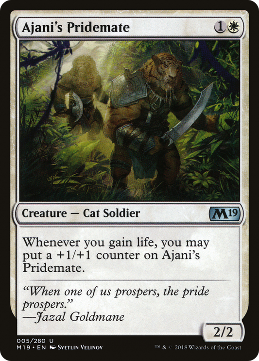 Ajani's Pridemate (M19-005) - Core Set 2019 Foil