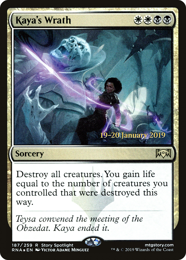 Kaya's Wrath (PRE-187S) - Ravnica Allegiance Promos (Prerelease) Foil