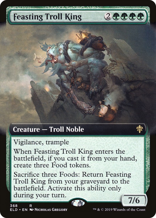 Feasting Troll King (Extended Art)  (ELD-368) - Throne of Eldraine: (Extended Art) Foil