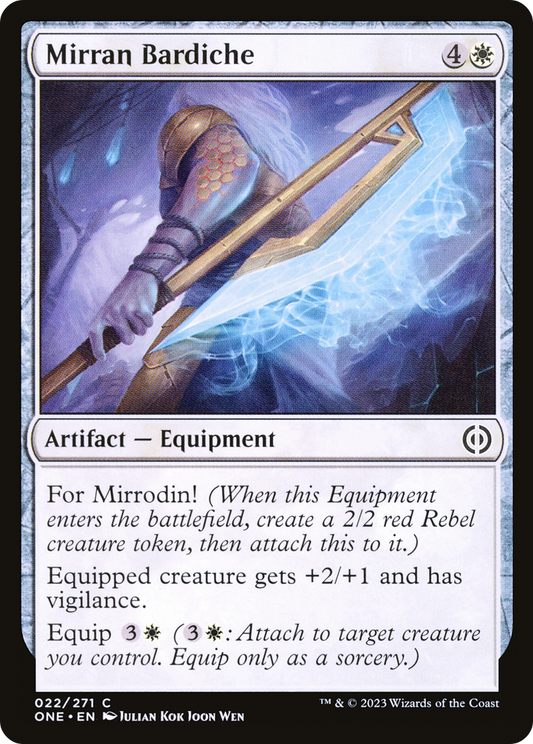 Mirran Bardiche (ONE-022) - Phyrexia: All Will Be One Foil