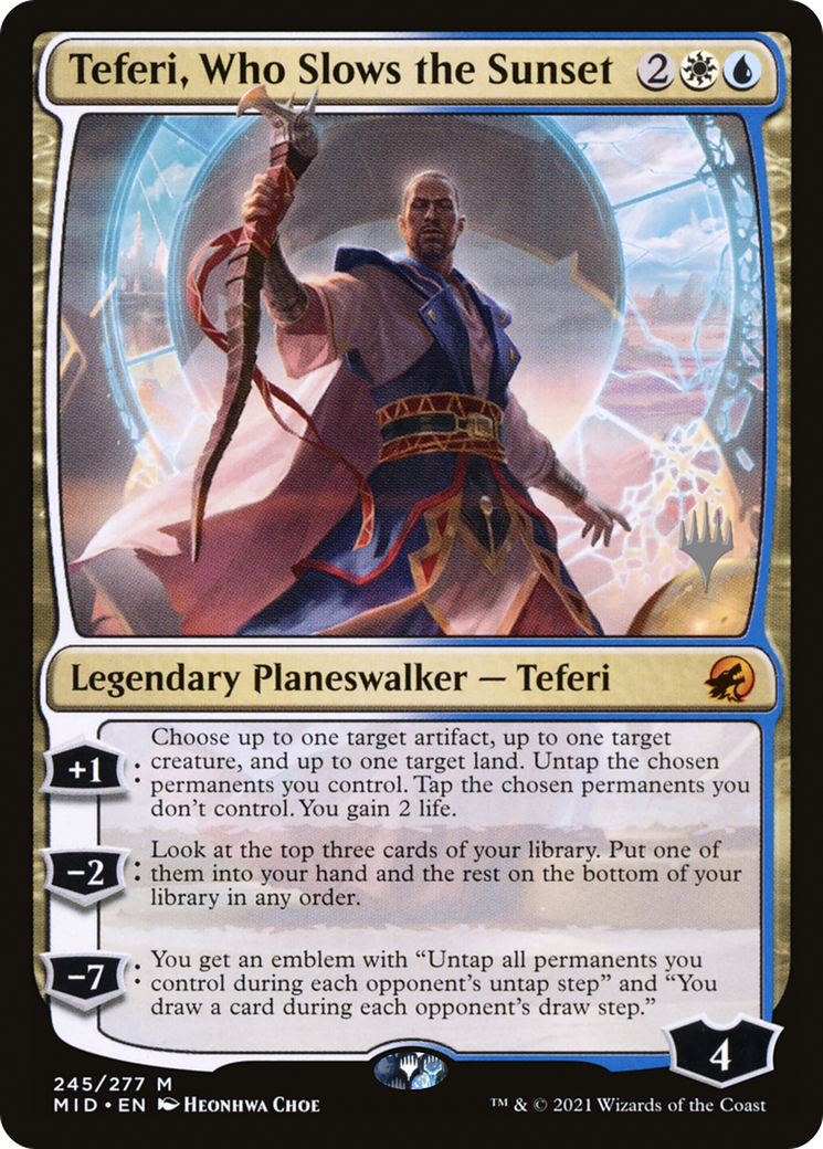 Teferi, Who Slows the Sunset (PMID-245P) - Innistrad: Midnight Hunt Promos