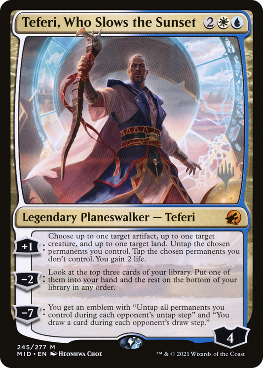 Teferi, Who Slows the Sunset (PMID-245P) - Innistrad: Midnight Hunt Promos Foil