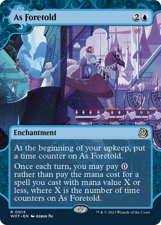 As Foretold (WOT-014) - Wilds of Eldraine: Enchanting Tales: (Showcase) (Borderless) Foil