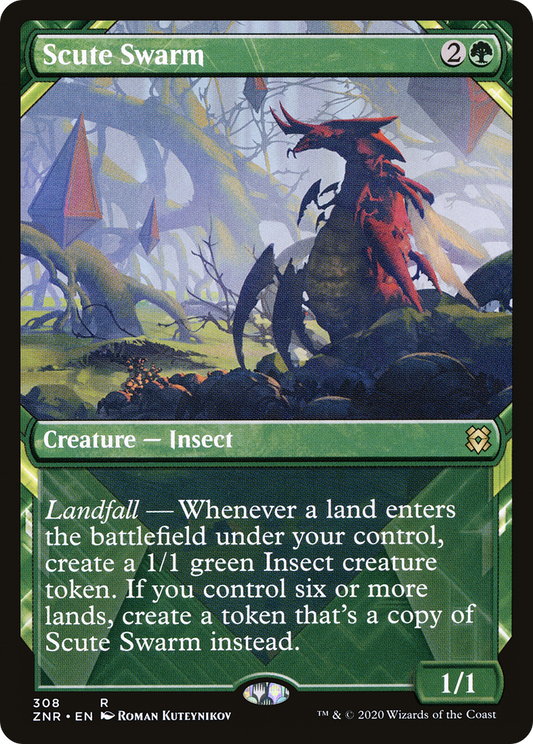 Scute Swarm (ZNR-308) - Zendikar Rising: (Showcase) Foil