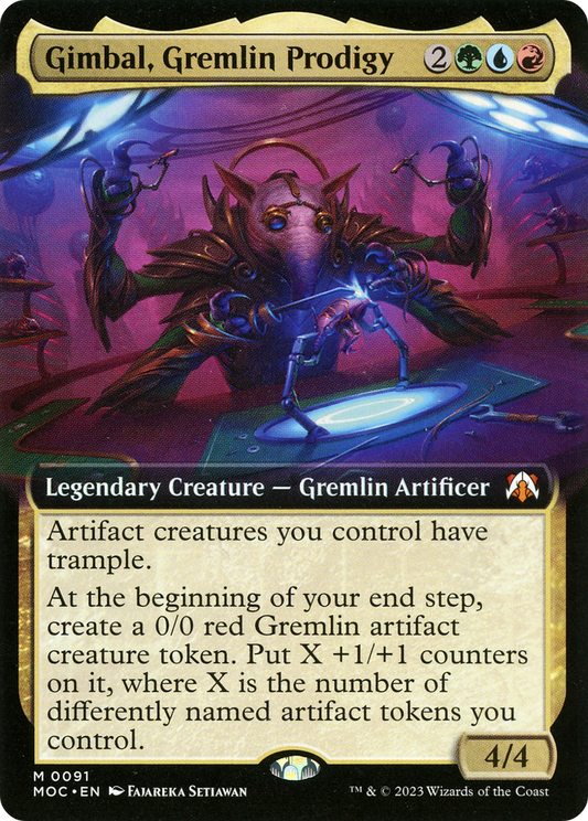 Gimbal, Gremlin Prodigy (MOC-091) - March of the Machine Commander: (Extended Art) Foil