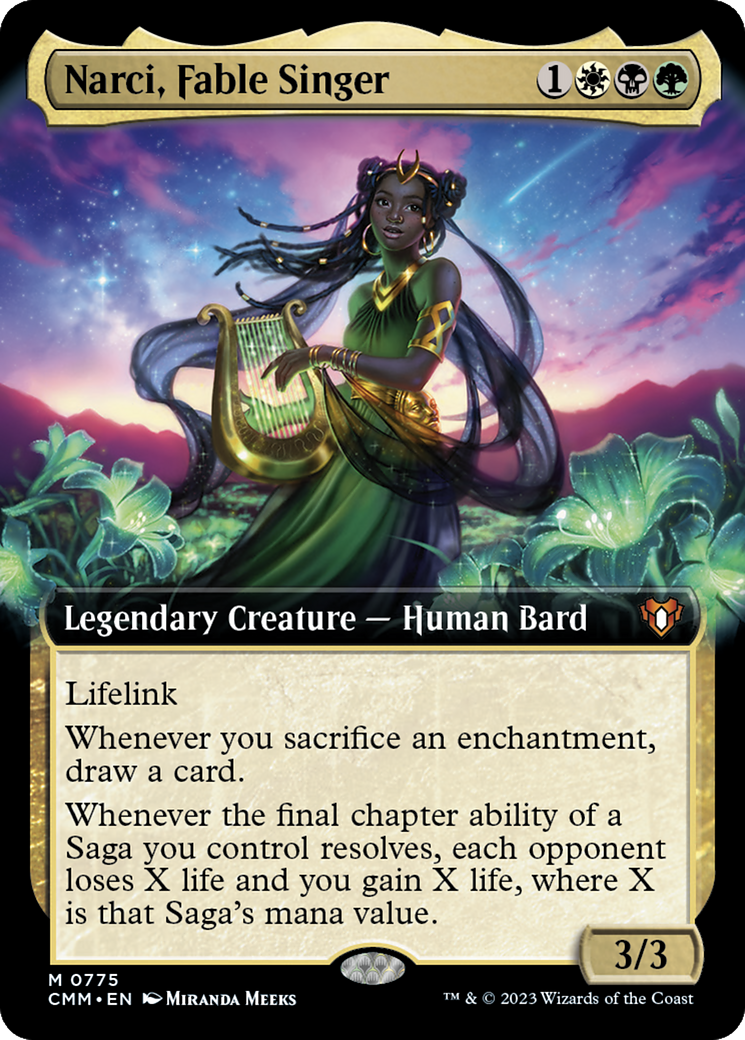 Narci, Fable Singer (CMM-775) - Commander Masters: (Extended Art) Foil