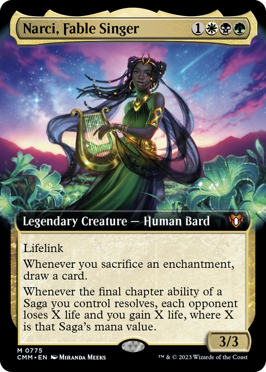 Narci, Fable Singer (CMM-775) - Commander Masters: (Extended Art) Foil