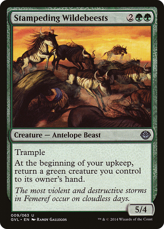 Stampeding Wildebeests (GVL-009) - Duel Decks Anthology: Garruk vs. Liliana