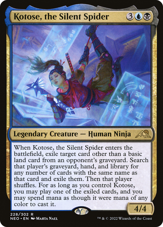 Kotose, the Silent Spider (NEO-228) - Kamigawa: Neon Dynasty Foil