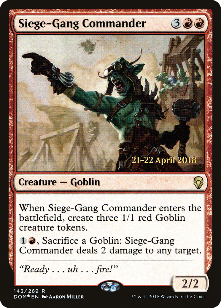 Siege-Gang Commander (PDOM-143S) - Dominaria Promos Foil