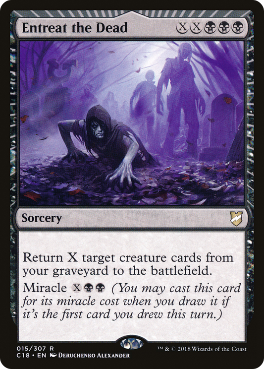 Entreat the Dead (C18-015) - Commander 2018: (miracle)