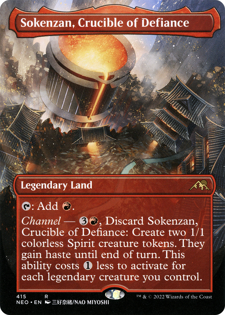 Sokenzan, Crucible of Defiance (NEO-415) - Kamigawa: Neon Dynasty (Borderless)