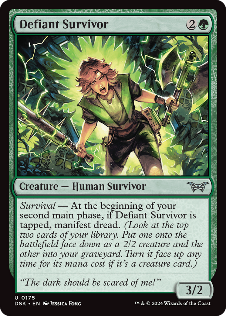 Defiant Survivor (DSK-175) - Duskmourn: House of Horror Foil