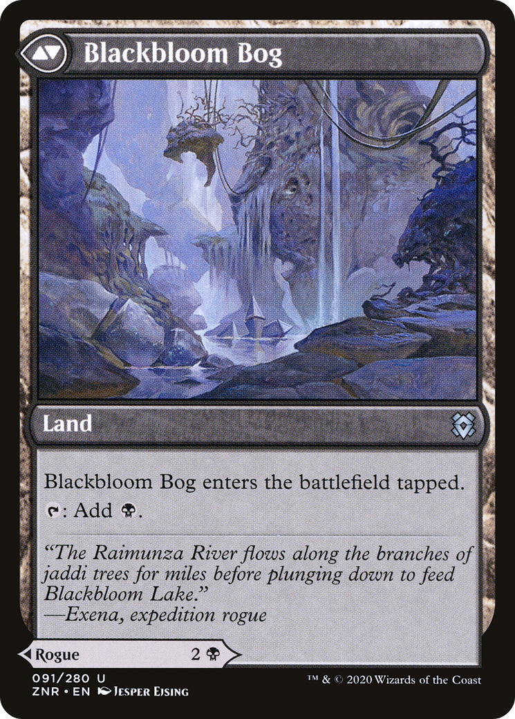 Blackbloom Rogue // Blackbloom Bog (ZNR-091) - Zendikar Rising Foil