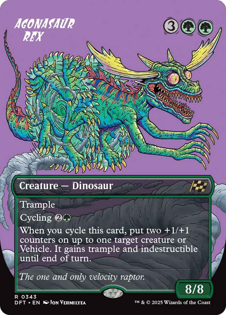 Agonasaur Rex  (Borderless)(DFT-343) - Aetherdrift Foil