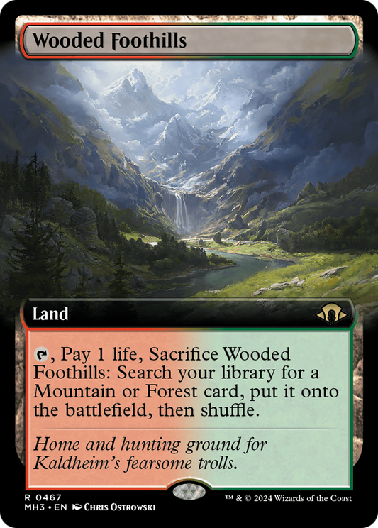 Wooded Foothills (MH3-467) - Modern Horizons 3: (Extended Art)