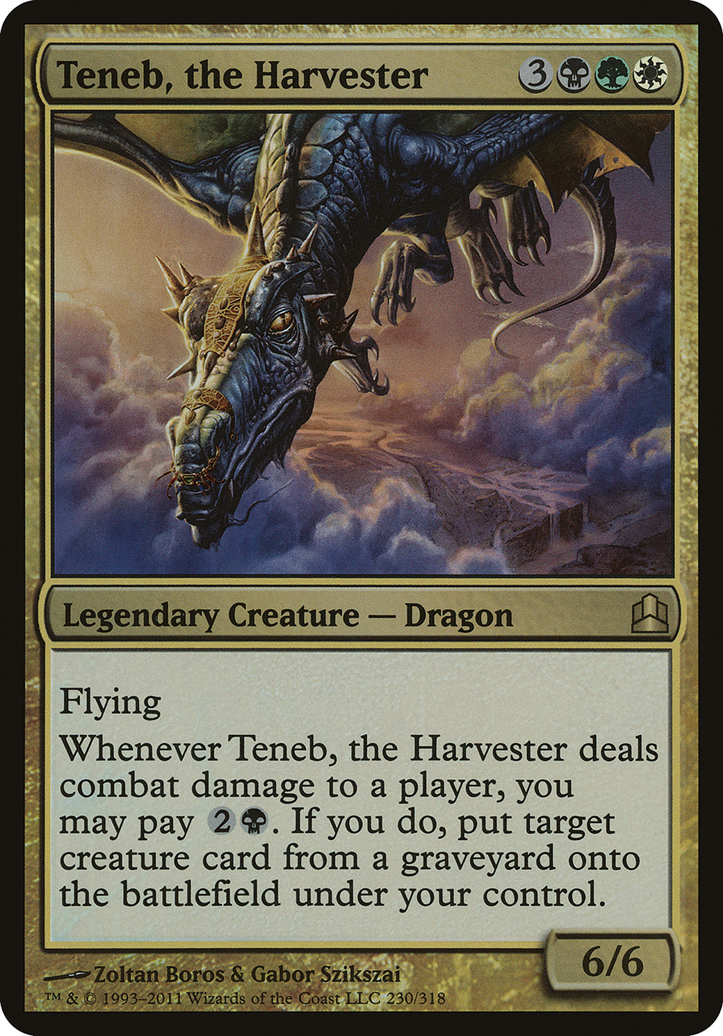 Teneb, the Harvester (OCMD-230) - Commander 2011 Oversized Foil