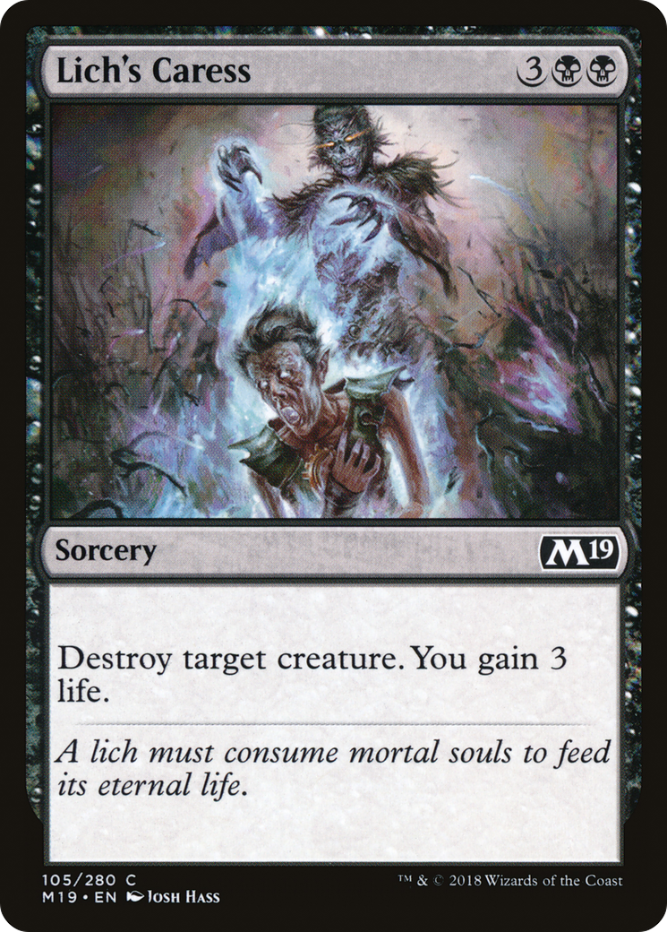 Lich's Caress (M19-105) - Core Set 2019