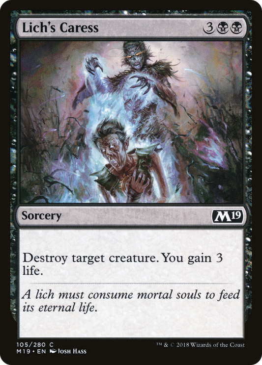 Lich's Caress (M19-105) - Core Set 2019 Foil