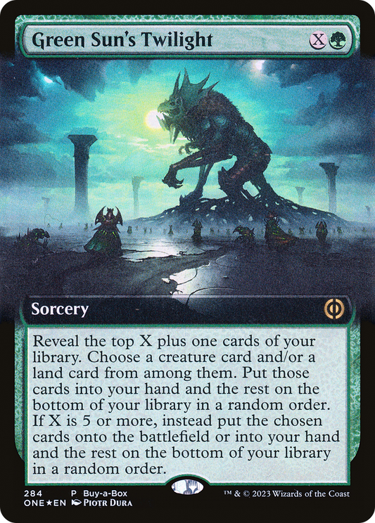 Green Sun's Twilight (ONE-284) - Phyrexia: All Will Be One: (Extended Art) Foil