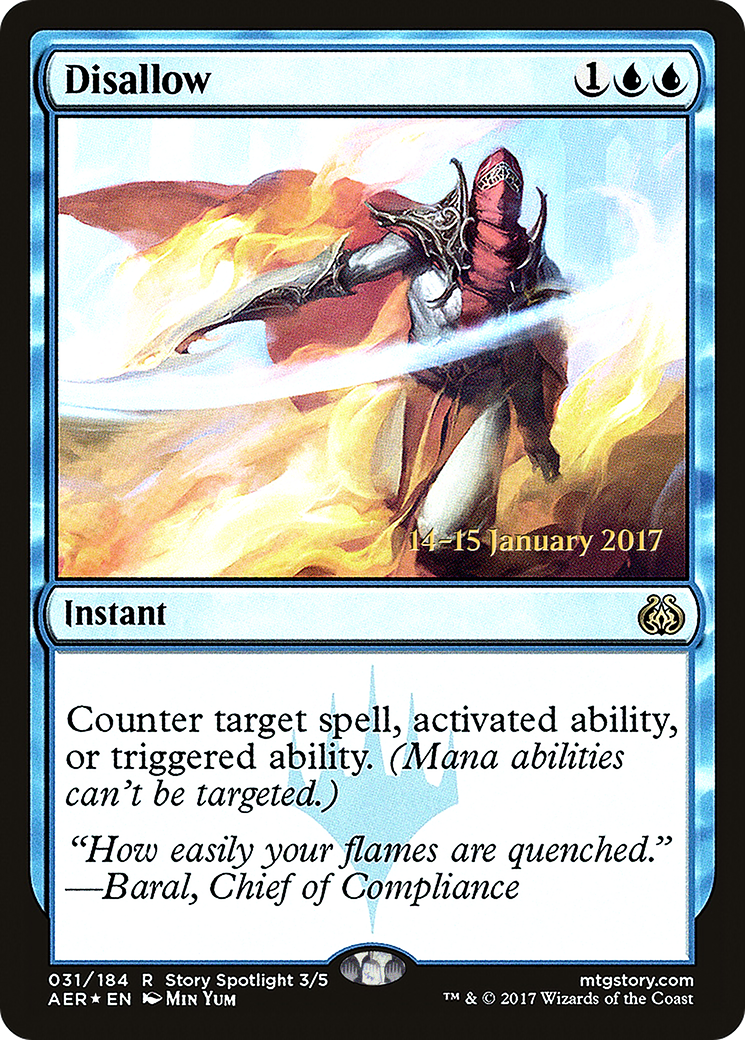 Disallow (PRE-31S) - Aether Revolt Promos (Prerelease) Foil