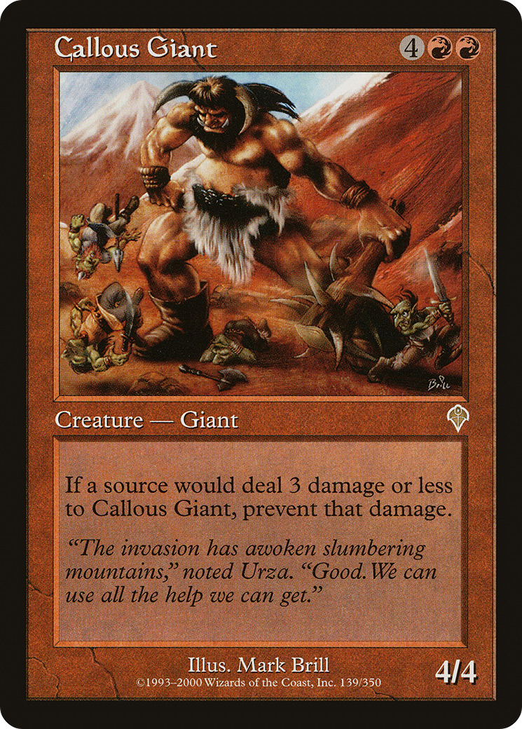 Callous Giant (INV-139) - Invasion Foil