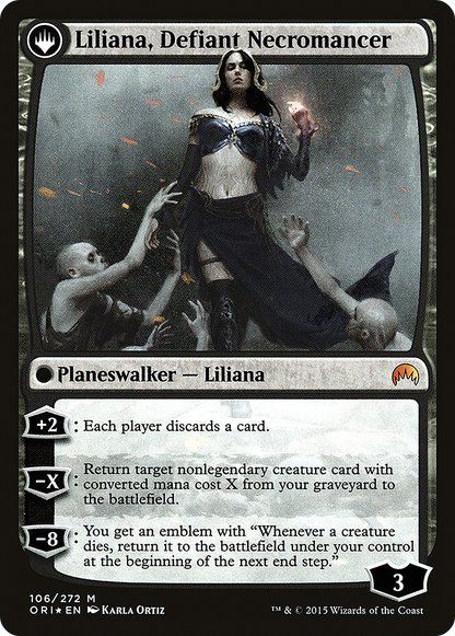 Liliana, Heretical Healer // Liliana, Defiant Necromancer (PORI-106S) - Magic Origins Promos: (originpwdfc) Foil