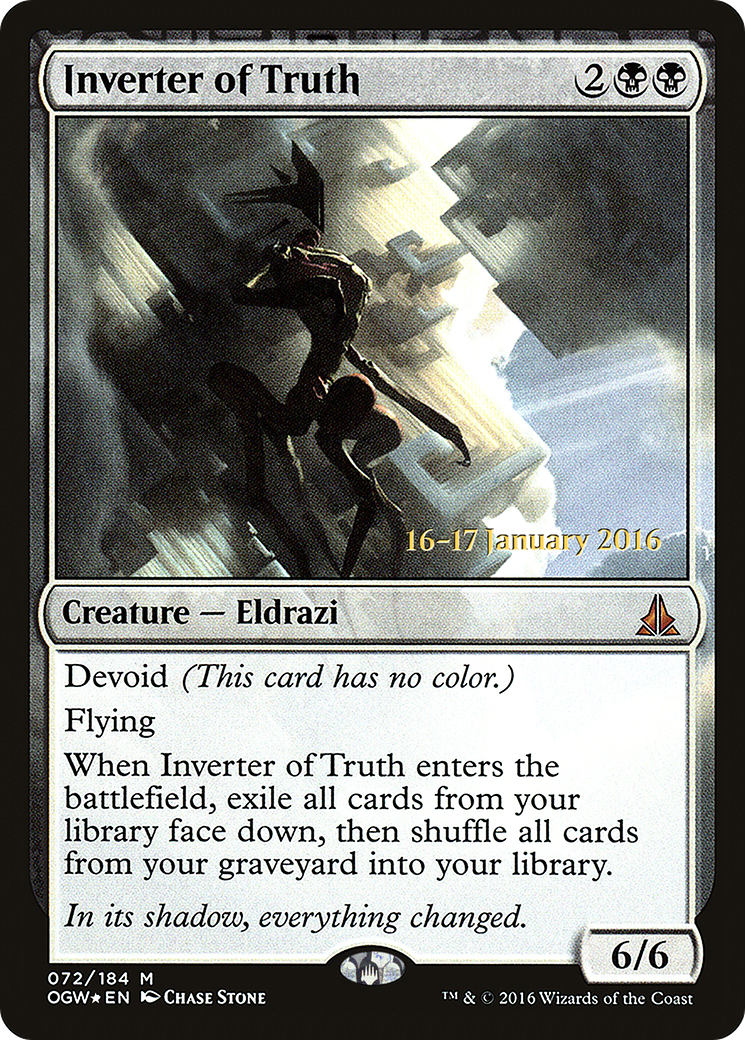 Inverter of Truth (PRE-72S) - Oath of the Gatewatch Promos: (devoid) (Prerelease) Foil