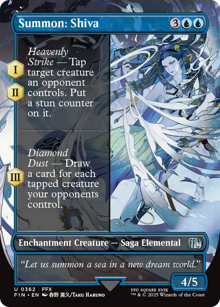 Summon: Shiva (Borderless) (FIN-362) - FINAL FANTASY (Borderless) Foil