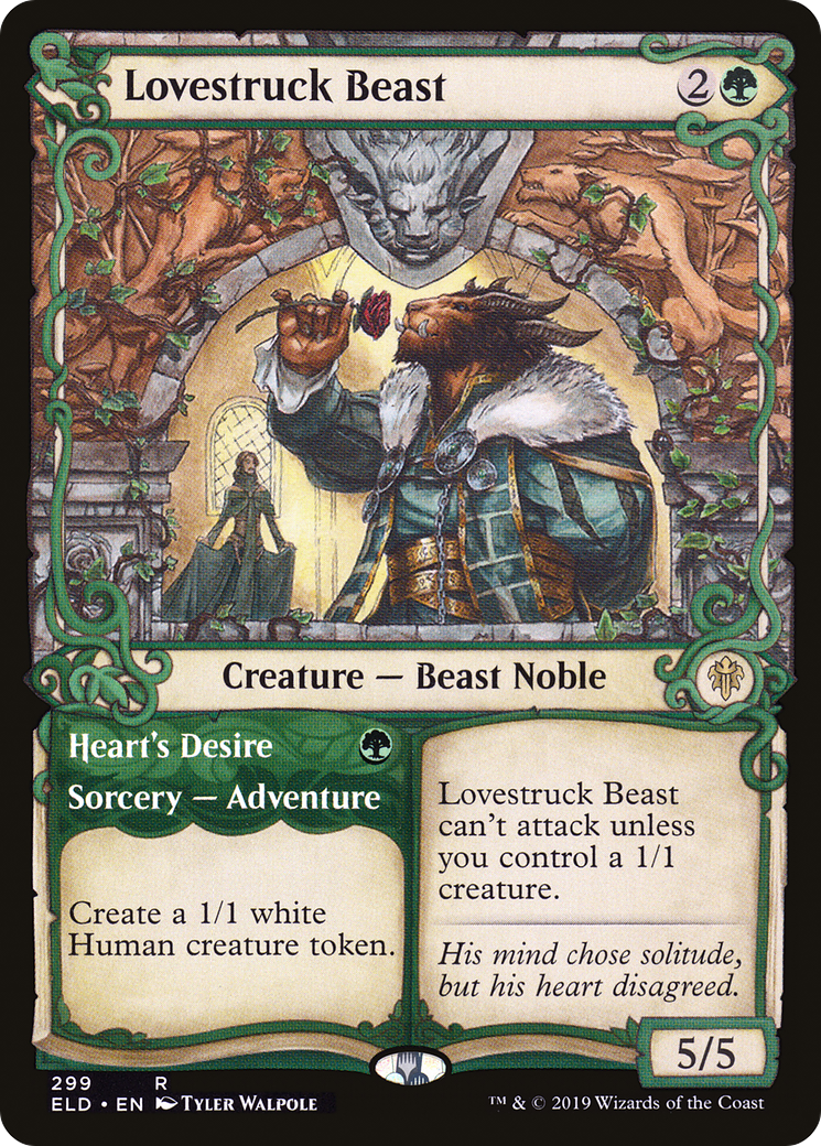 Lovestruck Beast (Showcase)  (ELD-299) - Throne of Eldraine: (Showcase) Foil