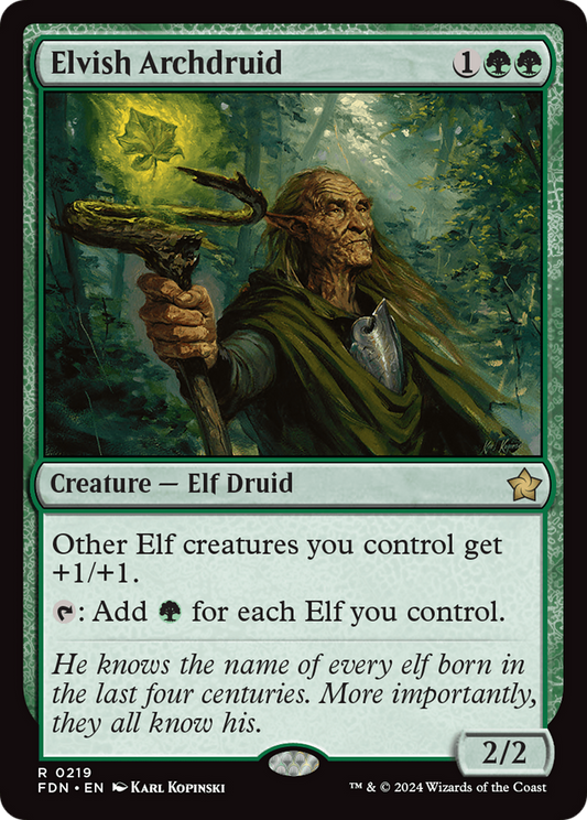 Elvish Archdruid (FDN-219) - Foundations Foil