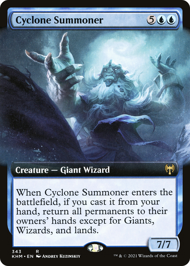 Cyclone Summoner  (KHM-343) - Kaldheim: (Extended Art) Foil