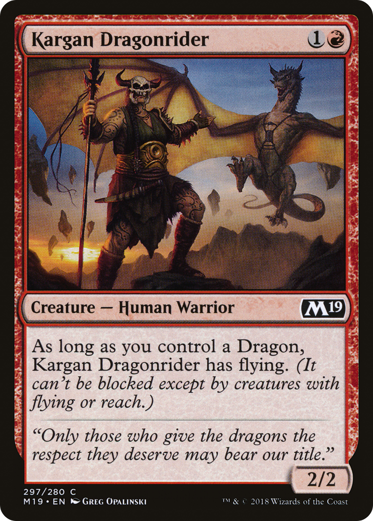 Kargan Dragonrider (M19-297) - Core Set 2019