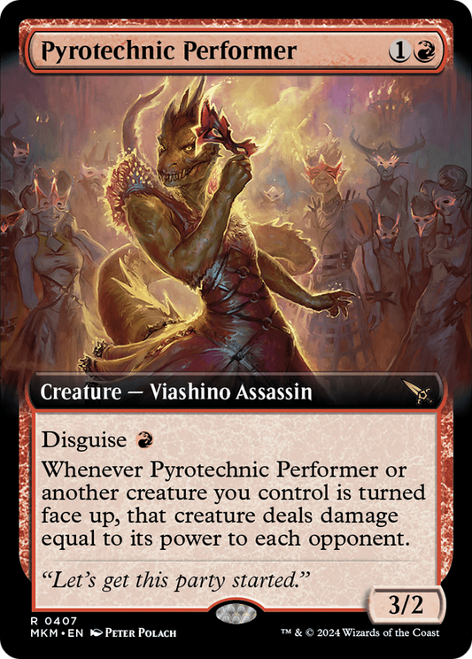 Pyrotechnic Performer (MKM-407) - Murders at Karlov Manor: (Extended Art) Foil
