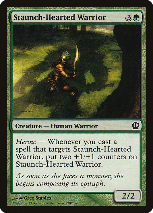 Staunch-Hearted Warrior (THS-179) - Theros Foil