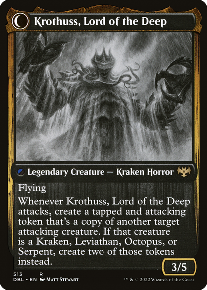 Runo Stromkirk // Krothuss, Lord of the Deep (DBL-513) - Innistrad: Double Feature: (Double Faced Transform)