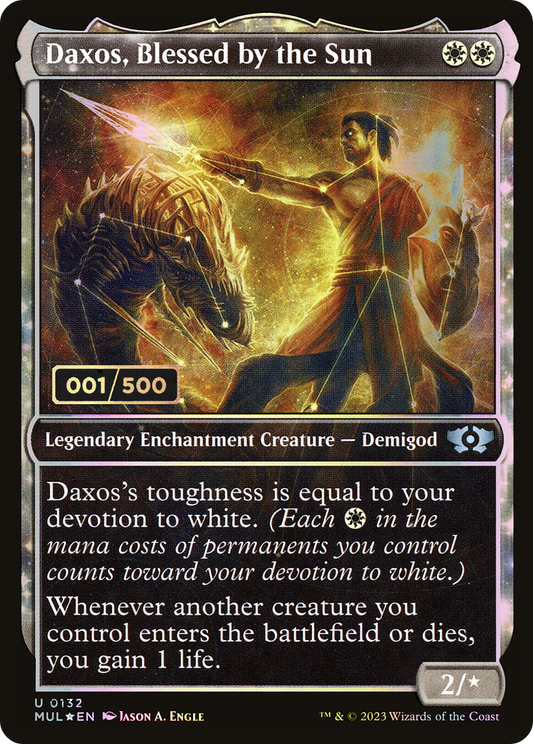 Daxos, Blessed by the Sun (MUL-132Z) - Multiverse Legends: (Showcase, nyxtouched) Foil