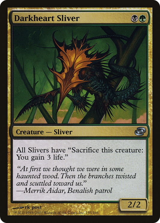 Darkheart Sliver (PLC-155) - Planar Chaos Foil