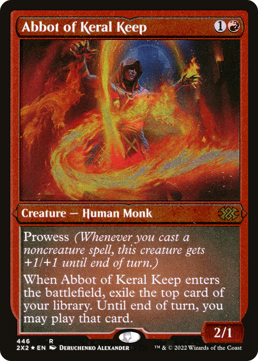 Abbot of Keral Keep (2X2-446) - Double Masters 2022 Etched Foil